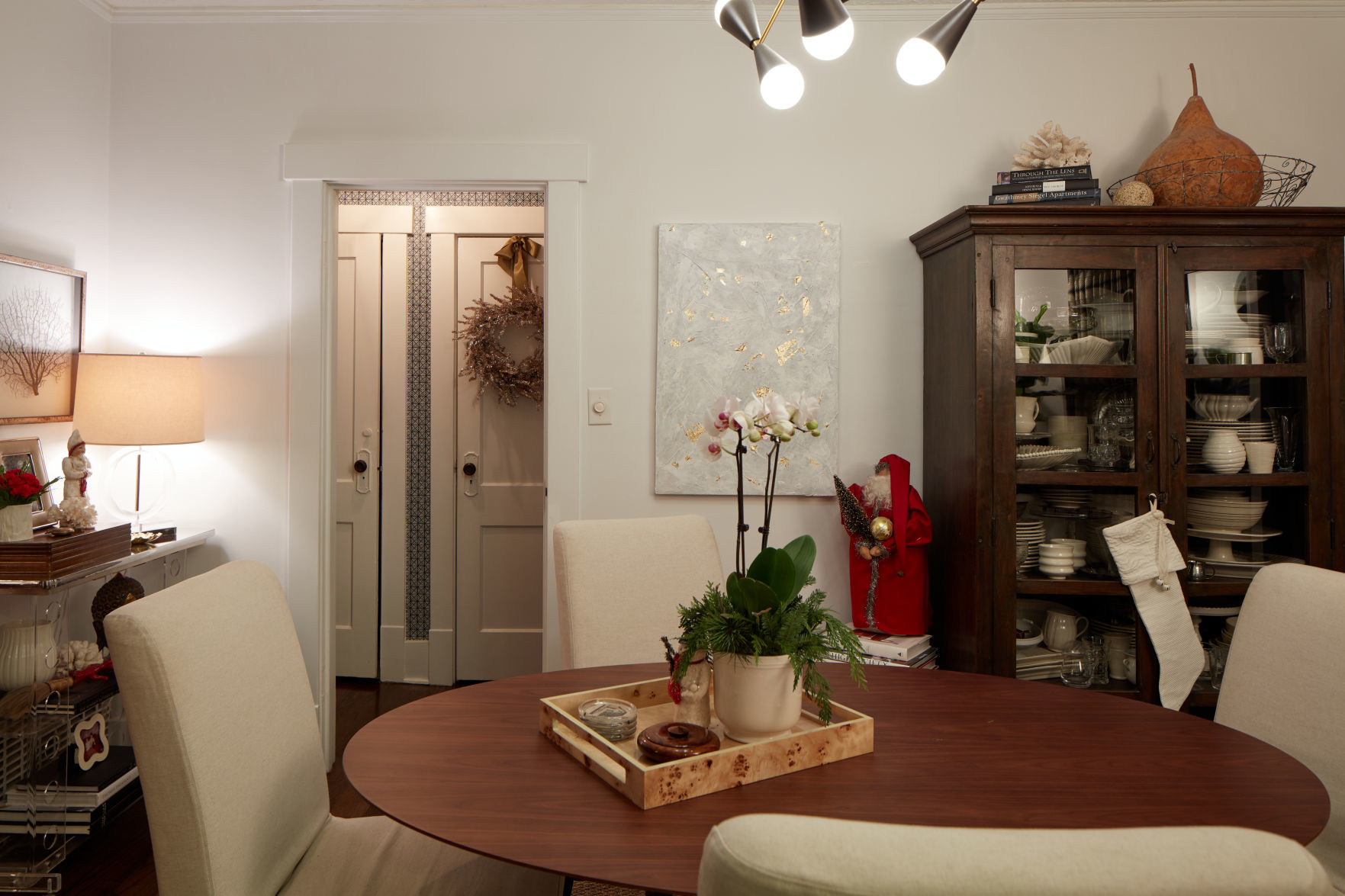The dining room.